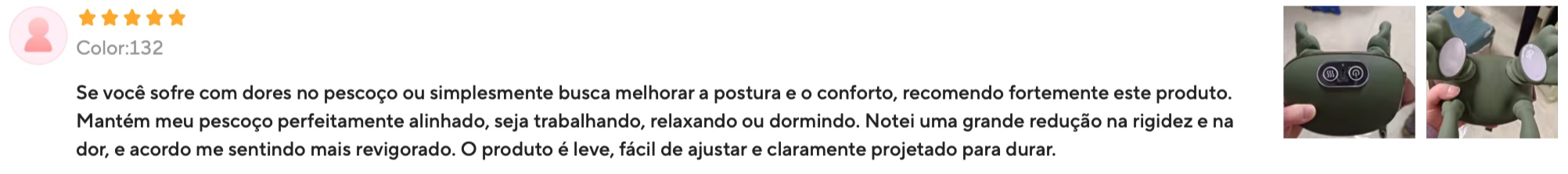 Avaliação de cliente