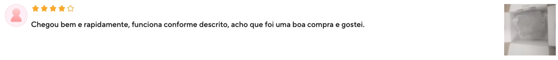 Avaliação de cliente