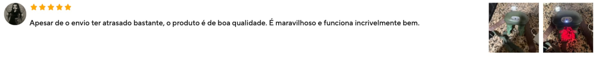 Avaliação de cliente